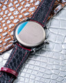 Bespoke Watch Strap in Blood Red Crocodile