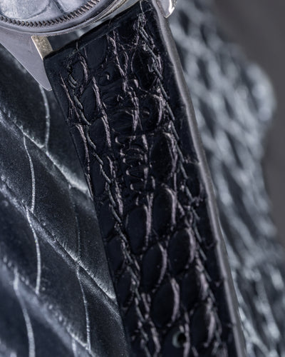 Bespoke Watch Strap in Black Crocodile