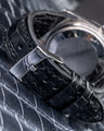 Bespoke Watch Strap in Black Crocodile