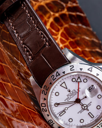 Bespoke Watch Strap in Dark Brown Crocodile