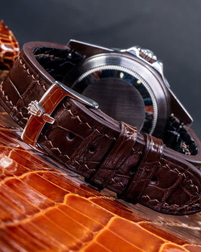 Bespoke Watch Strap in Dark Brown Crocodile