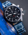 Bespoke Watch Strap in Denim Crocodile
