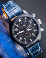 Bespoke Watch Strap in Denim Crocodile