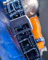 Bespoke Watch Strap in Denim Crocodile