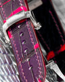 Bespoke Watch Strap in Tie Dye Red Crocodile