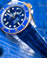 Bespoke Watch Strap in Electric Blue Crocodile