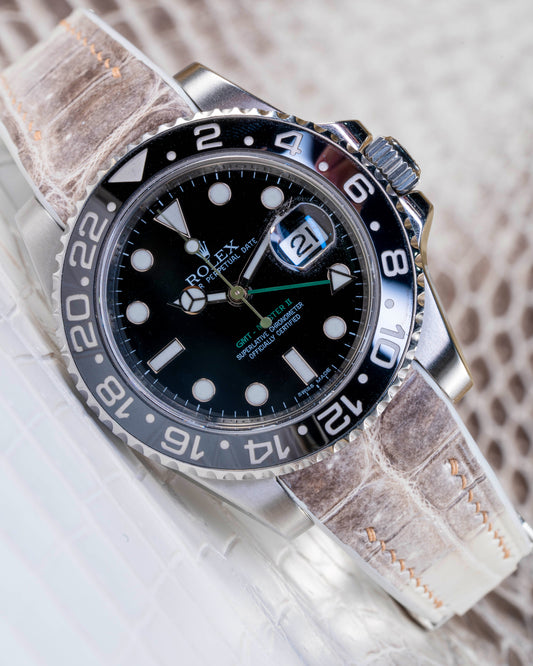 Bespoke Watch Strap in Natural Himalayan Crocodile