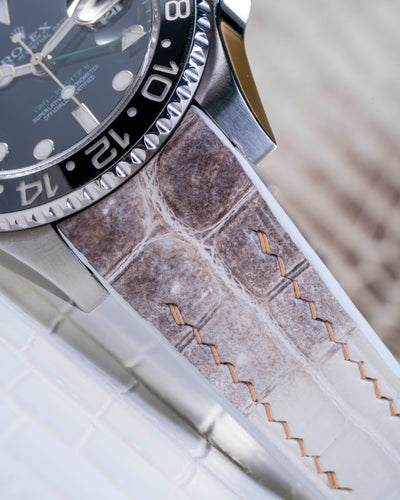 Bespoke Watch Strap in Natural Himalayan Crocodile