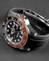 Solitaire Rubber straps in Classic Black for Rolex GMT-Master 126711CHNR