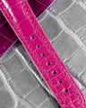Bespoke Watch Strap in Fuchsia Pink Crocodile