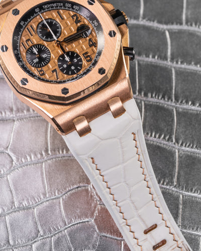 Bespoke Watch Strap in Natural Himalayan Crocodile