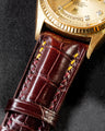 Bespoke Watch Strap in Reddish Brown Crocodile