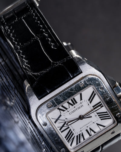 Bespoke Watch Strap in Black Crocodile