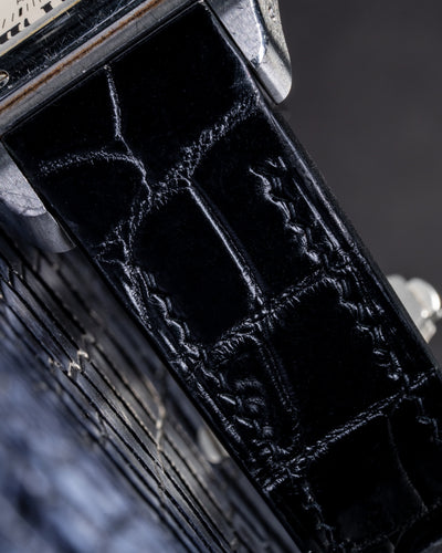 Bespoke Watch Strap in Black Crocodile