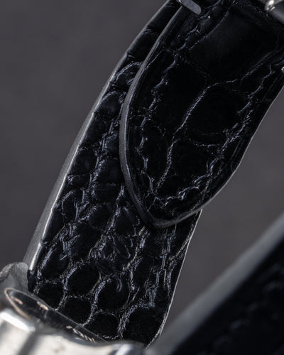 Bespoke Watch Strap in Black Crocodile