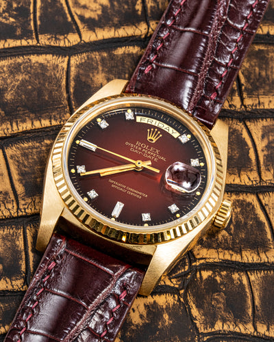 Bespoke Watch Strap in Reddish Brown Crocodile