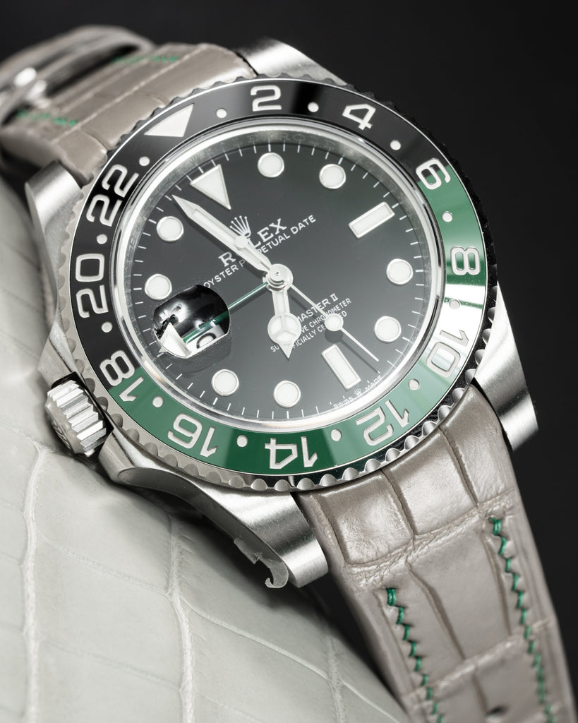 Bespoke Watch Straps in Elephant Grey Crocodile – Solitaire  display picture 3