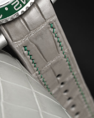 Bespoke Watch Straps in Elephant Grey Crocodile