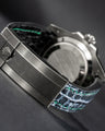 Bespoke Watch Strap in Black Silver Alligator