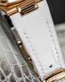 Bespoke Watch Strap in White Crocodile