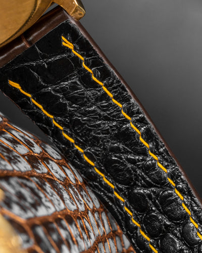 Bespoke Watch Strap in Chocolate Brown Crocodile