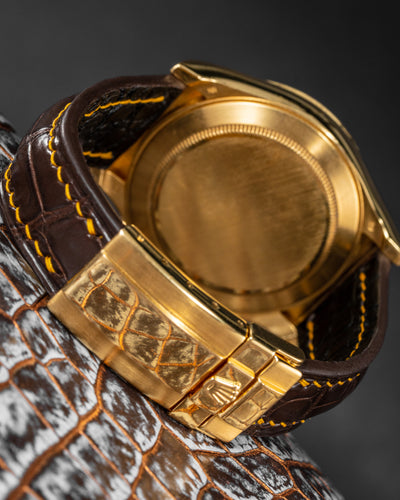 Bespoke Watch Strap in Chocolate Brown Crocodile