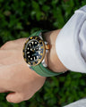 Solitaire Rubber straps in Deep Emerald Green for Rolex GMT-Master II 116713LN