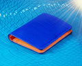 Bespoke Bifold Wallet in Electric Blue Crocodile