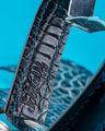 Bespoke Watch Strap in Navy Blue Crocodile