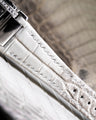 Bespoke Watch Strap in Grey Himalayan Crocodile