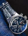Bespoke Watch Strap in Denim Crocodile