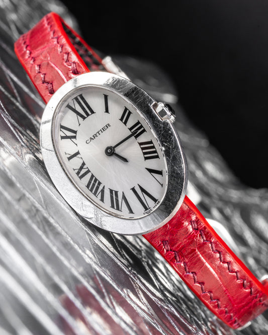 Bespoke Watch Strap in Ferrari Red Crocodile