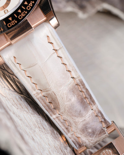 Bespoke Watch Strap in Natural Himalayan Crocodile