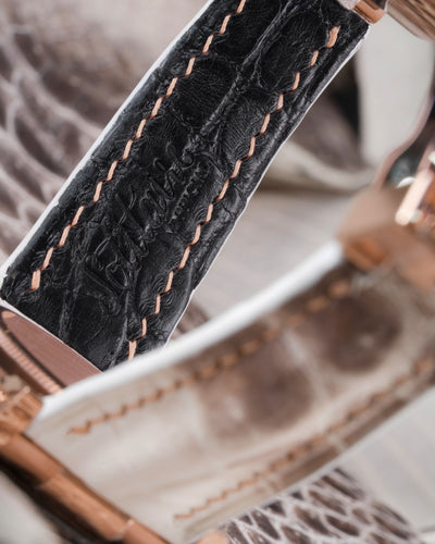Bespoke Watch Strap in Natural Himalayan Crocodile