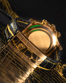 Bespoke Watch Strap in Gold Black Alligator