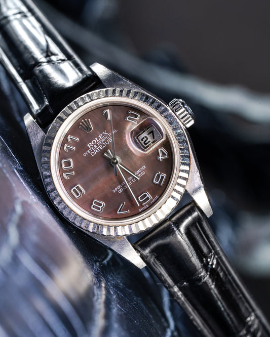 Bespoke Watch Strap in Black Crocodile
