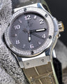 Bespoke Watch Strap in Olive Grey Crocodile