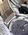 Bespoke Watch Strap in Olive Grey Crocodile