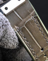Bespoke Watch Strap in Olive Grey Crocodile