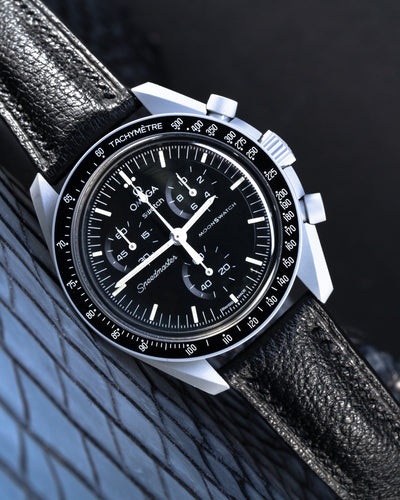 Bespoke Watch Strap in Black Chevre