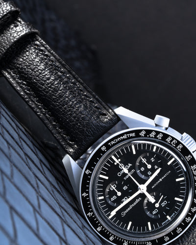 Bespoke Watch Strap in Black Chevre