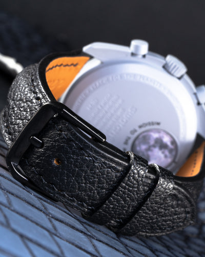 Bespoke Watch Strap in Black Chevre