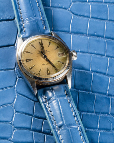 Bespoke Watch Strap in Baby Blue Himalayan Crocodile