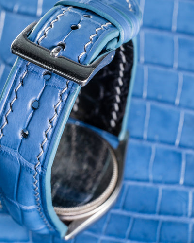 Bespoke Watch Strap in Baby Blue Himalayan Crocodile