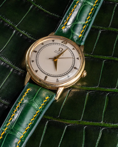 Bespoke Watch Strap in Hunter Green Crocodile