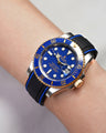 Solitaire Rubber straps in Navy Black for Rolex Submariner 116613LB