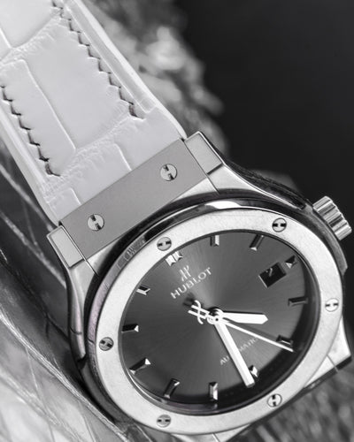 Bespoke Watch Strap in White Crocodile