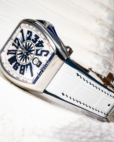 Bespoke Watch Strap in White Crocodile