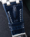 Bespoke Watch Strap in Navy Blue Crocodile