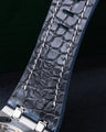 Bespoke Watch Strap in Navy Blue Crocodile